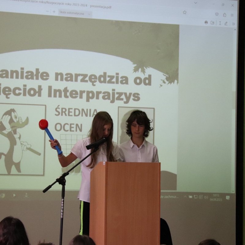 Występ uczniów klasy VI