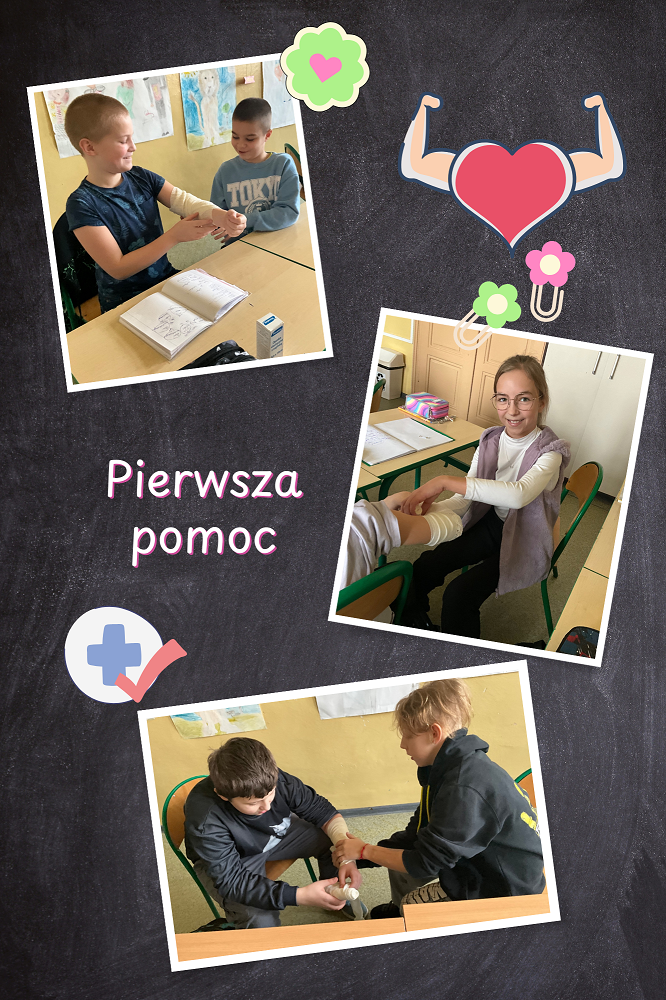 Pierwsza pomoc nauka bandażowania