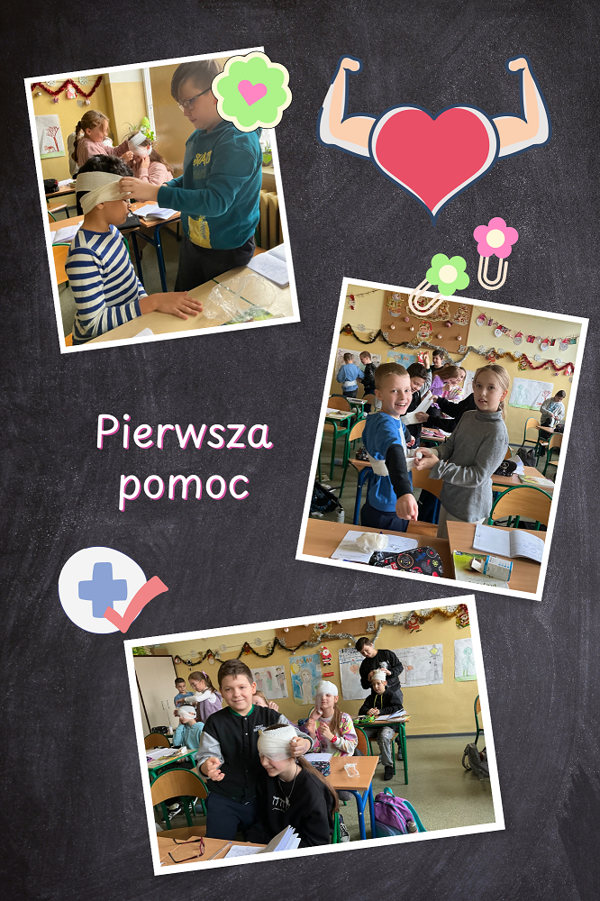 Pierwsza pomoc nauka bandażowania