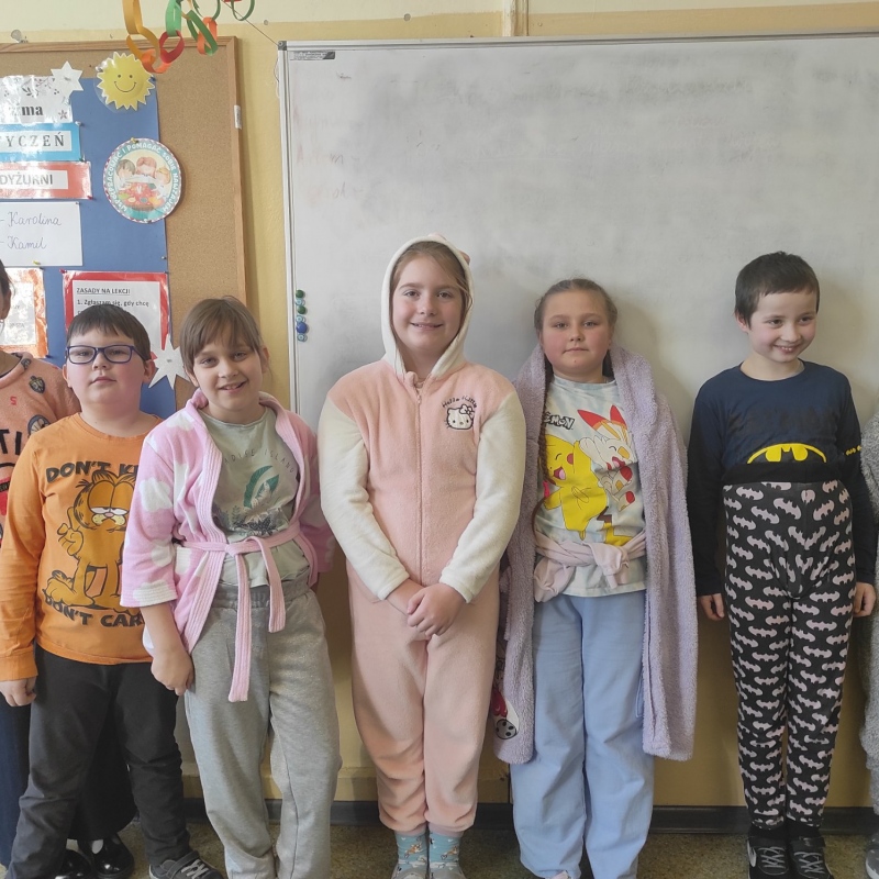 Klasa 3a w dniu piżamy