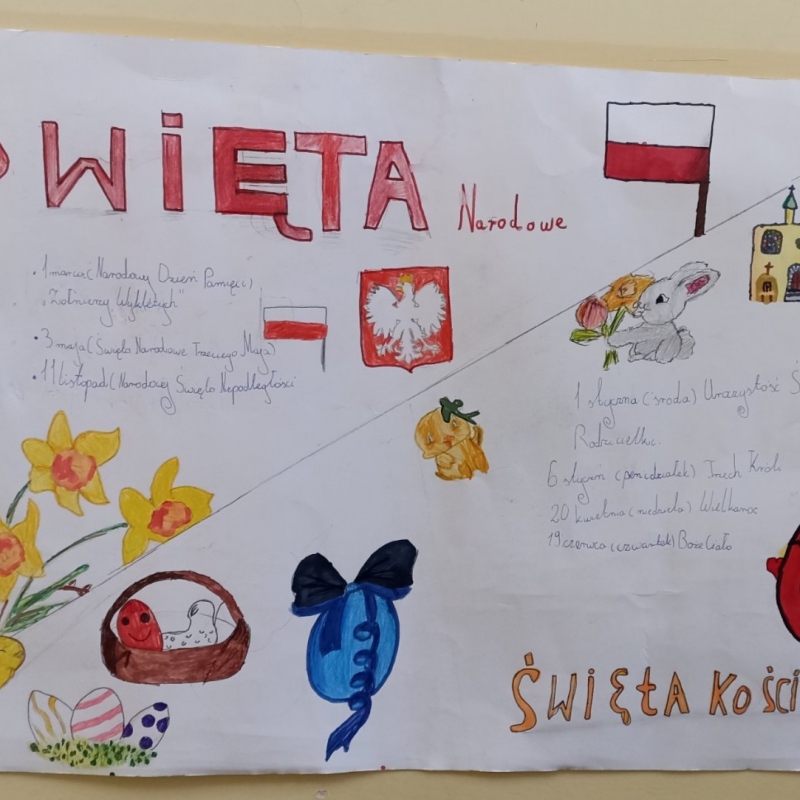 Plakat uczniów klasy 4