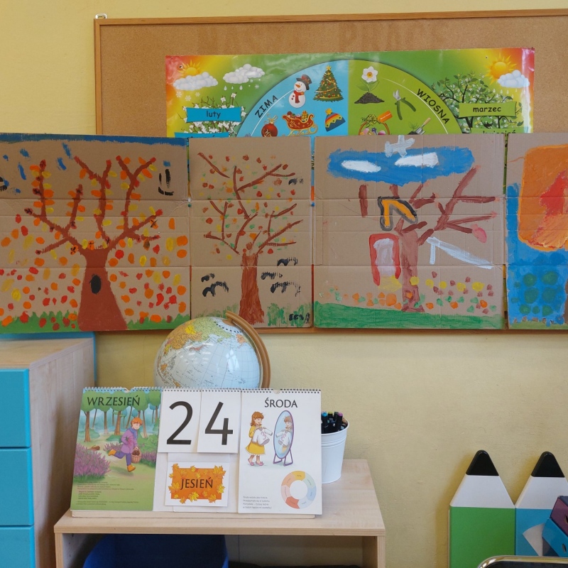 Jesienne drzewa w klasie 2b