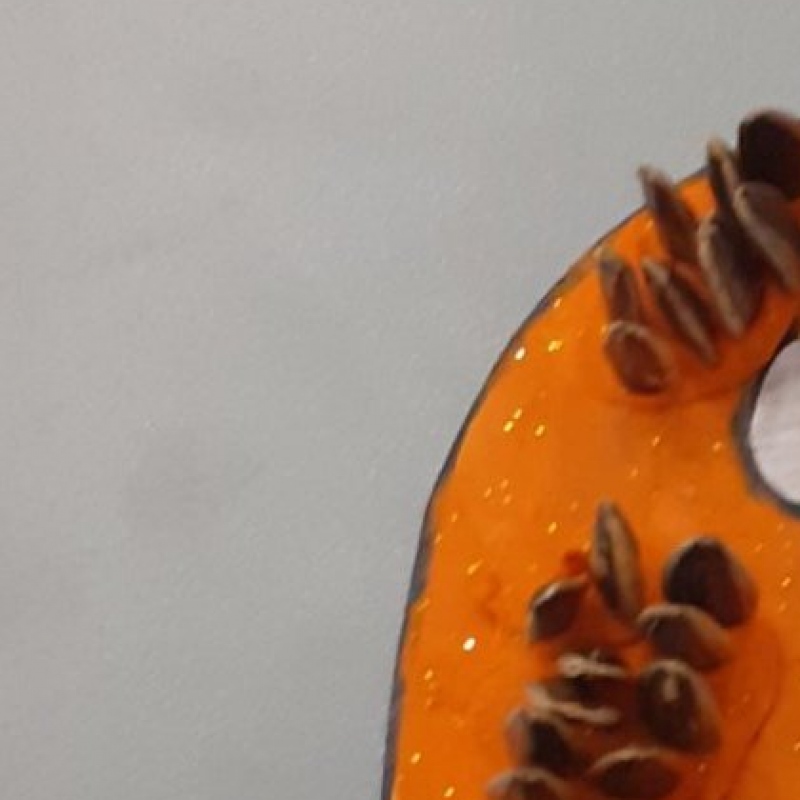 Jesienny jeż, praca plastyczna w zerówce