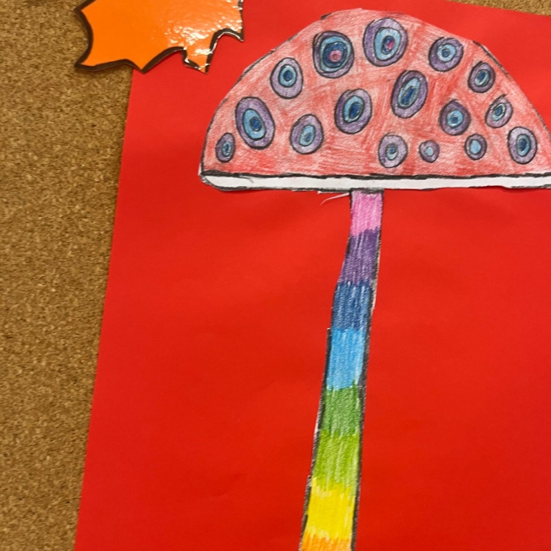 Praca plastyczna- jesienne grzyby