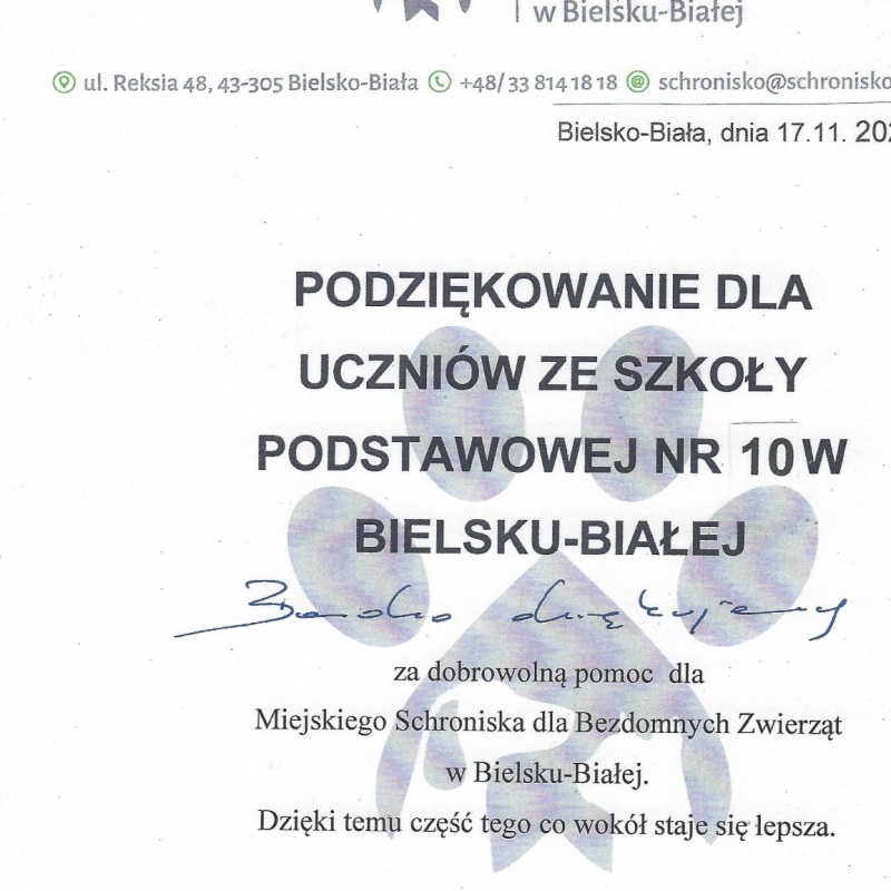 Podziękowanie