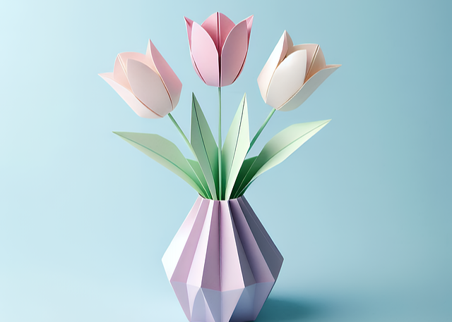 foto: Tulipany origami na Dzień Mamy – klasa 3b