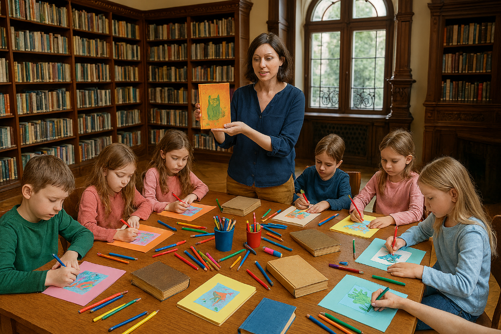 foto:  Warsztaty w Dzielnicowej Bibliotece Publicznej